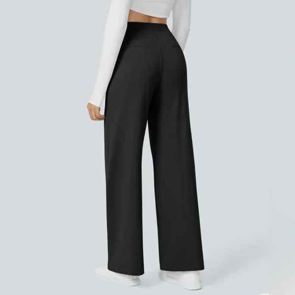 Elegant Black Wide-Leg Pants - Picture 2 of 2